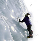 Ice climbing in AK